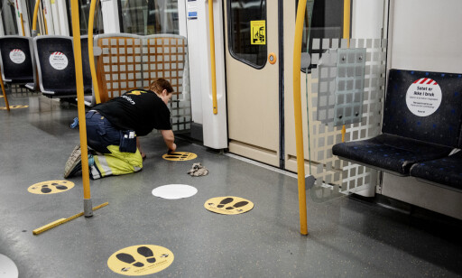 Alle t-baner skal være merket i løpet av neste uke. Foto: Nina Hansen/Dagbladet Alle t-baner skal være merket i løpet av neste uke. Foto: Nina Hansen/Dagbladet