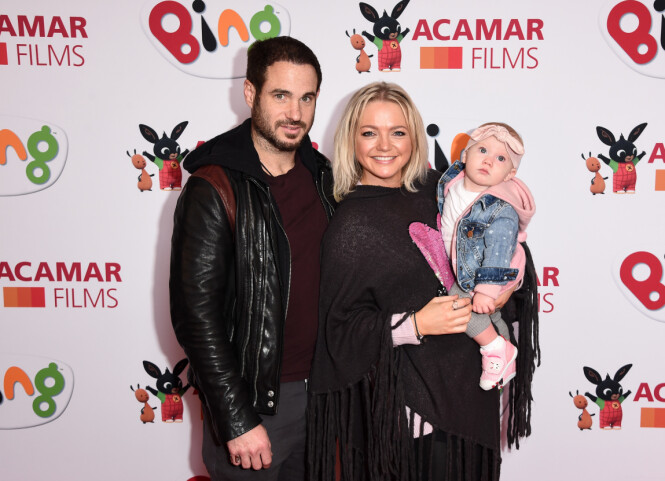 SAMLET: Her er Hannah Spearritt sammen med forloveden Adam Thomas og datteren. Foto: NTB Scanpix SAMLET: Her er Hannah Spearritt sammen med forloveden Adam Thomas og datteren. Foto: NTB Scanpix