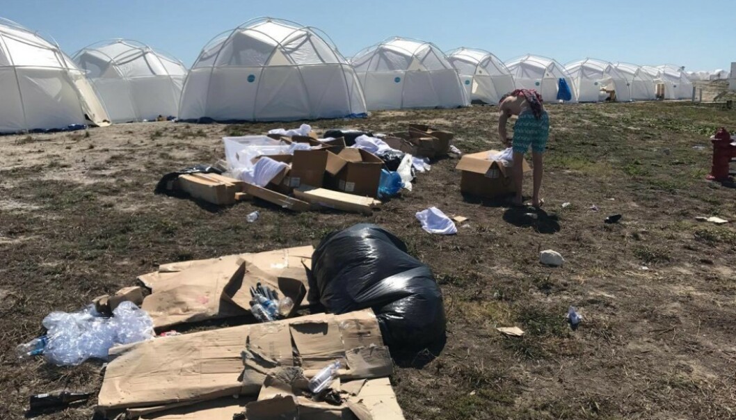 SANNHETEN: Dette synet møtte de over 400 gjestene i 2017. Luksusboligene, gourmetmaten, transporten og alt annet som ble lovet, var ikke å oppdrive på Bahamas-øya. Foto: NTB scanpix SANNHETEN: Dette synet møtte de over 400 gjestene i 2017. Luksusboligene, gourmetmaten, transporten og alt annet som ble lovet, var ikke å oppdrive på Bahamas-øya. Foto: NTB scanpix