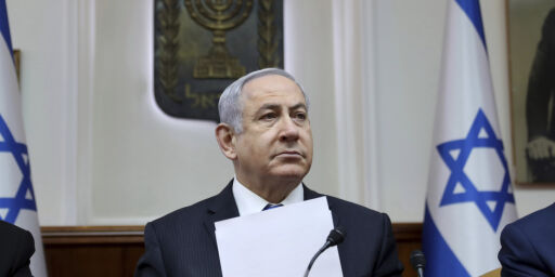 image: Netanyahu klar for pinebenken