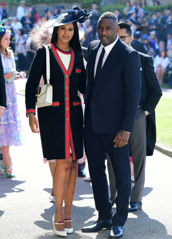 GJESTER: Idris Elba and Sabrina Dhowre var gjester i Meghan og Harrys bryllup i 2018. Foto: NTB scanpix GJESTER: Idris Elba and Sabrina Dhowre var gjester i Meghan og Harrys bryllup i 2018. Foto: NTB scanpix