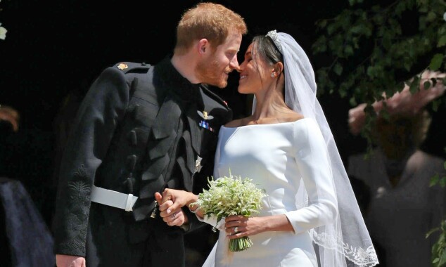 Mandatory Credit: Photo by REX (9685436ep)
Prince Harry and Meghan Markle
The wedding of Prince Harry and Meghan Markle, Ceremony, St George's Chapel, Windsor Castle, Berkshire, UK - 19 May 2018 Mandatory Credit: Photo by REX (9685436ep)
Prince Harry and Meghan Markle
The wedding of Prince Harry and Meghan Markle, Ceremony, St George's Chapel, Windsor Castle, Berkshire, UK - 19 May 2018