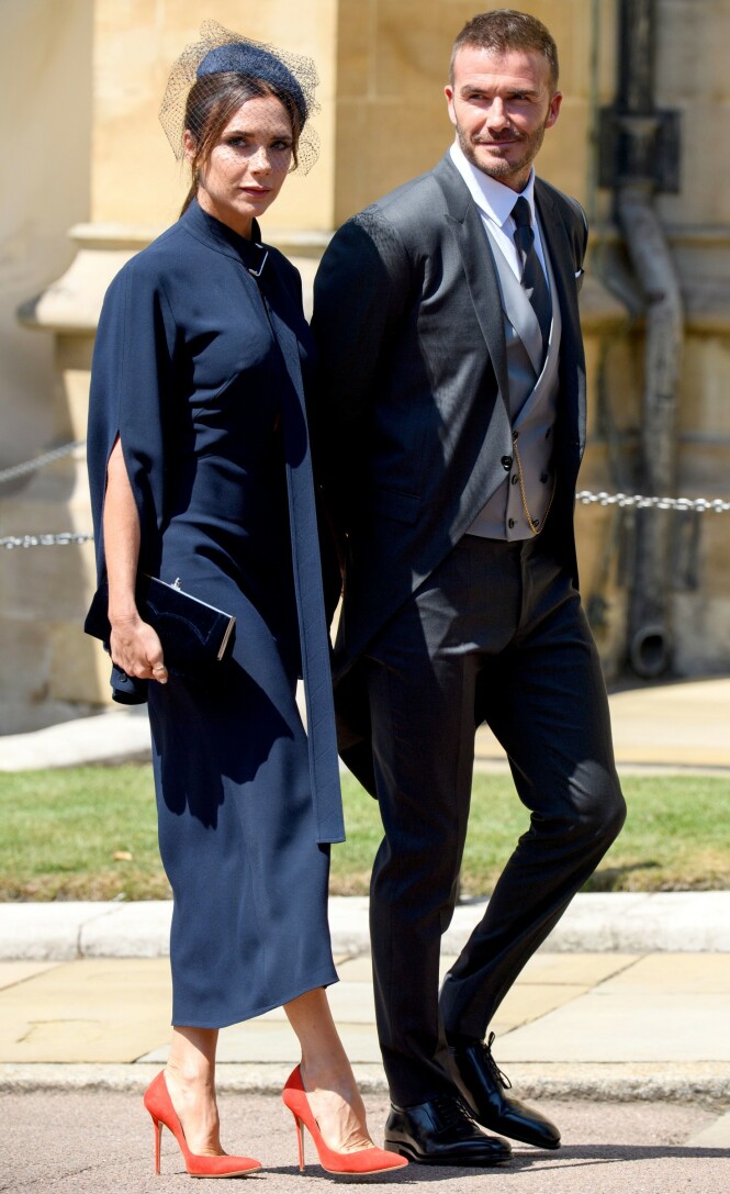 GJESTER: David og Victoria Beckham var selvskrevne gjester under prinsebryllupet i 2018. Foto: NTB scanpix GJESTER: David og Victoria Beckham var selvskrevne gjester under prinsebryllupet i 2018. Foto: NTB scanpix