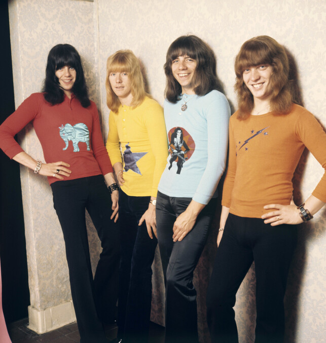 SWEET: Her er Andy Scott, Brian Connolly, Mick Tucker og Steve Priest avbildet i 1971. Foto: NTB Scanpix SWEET: Her er Andy Scott, Brian Connolly, Mick Tucker og Steve Priest avbildet i 1971. Foto: NTB Scanpix