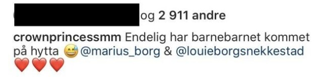 ETTER: Kronprinsessen måtte endre bildetekst, etter å ha vært litt for rask på avtrekkeren. Foto: Skjermdump ETTER: Kronprinsessen måtte endre bildetekst, etter å ha vært litt for rask på avtrekkeren. Foto: Skjermdump