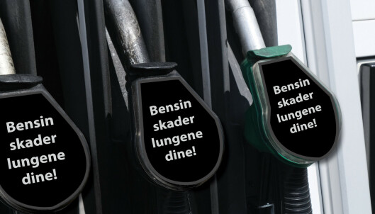 Foreslår skrekk-advarsel på bensinpumpene Foreslår skrekk-advarsel på bensinpumpene
