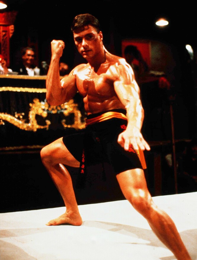 MUSKELBUNT: Jean-Claude Van Damme her avbildet i filmen «Bloodsport» i 1988. Foto: NTB Scanpix MUSKELBUNT: Jean-Claude Van Damme her avbildet i filmen «Bloodsport» i 1988. Foto: NTB Scanpix