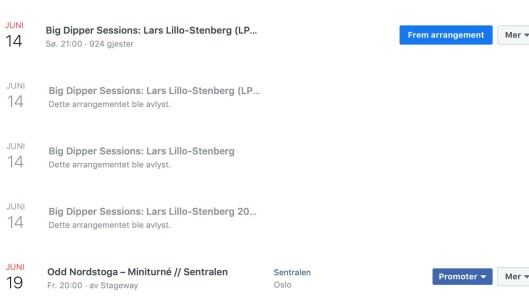 FALSKT: Flere falske arrangement har dukket opp som utgir seg for å være gratis strømmekonserter. Foto: Skjermdump. FALSKT: Flere falske arrangement har dukket opp som utgir seg for å være gratis strømmekonserter. Foto: Skjermdump.