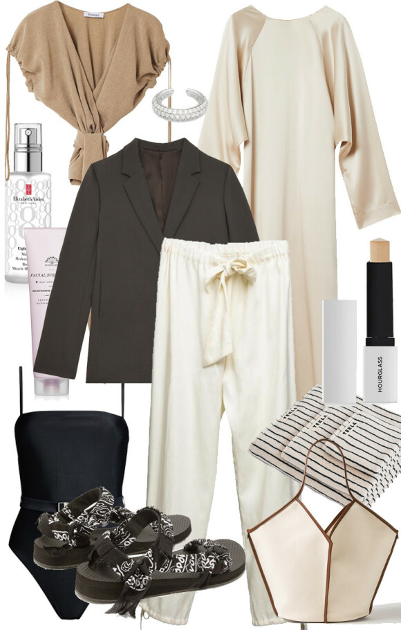 <strong>LA DEG INSPIRERE:</strong> Kjole (kr 6200, Rodebjer). Veske (kr 3500, Hereu/net-a-porter.com). Fuktighetsspray (kr 245, Elizabeth Arden). Ørepynt
(kr 1150, Tom Wood). Badedrakt (kr 300, Bik Bok). Skrubb (kr 360, Rudolph). Bukse (kr 2000, Envelope 1976). Topp
(kr 2600,
Rodebjer). Blazer (kr 990, Cos). Sandaler (kr 1500, Arizona Love). Shimmerstick (kr 540, Hourglass). Håndklær
(fra kr 200,
Tekla). <strong>LA DEG INSPIRERE:</strong> Kjole (kr 6200, Rodebjer). Veske (kr 3500, Hereu/net-a-porter.com). Fuktighetsspray (kr 245, Elizabeth Arden). Ørepynt
(kr 1150, Tom Wood). Badedrakt (kr 300, Bik Bok). Skrubb (kr 360, Rudolph). Bukse (kr 2000, Envelope 1976). Topp
(kr 2600,
Rodebjer). Blazer (kr 990, Cos). Sandaler (kr 1500, Arizona Love). Shimmerstick (kr 540, Hourglass). Håndklær
(fra kr 200,
Tekla).
