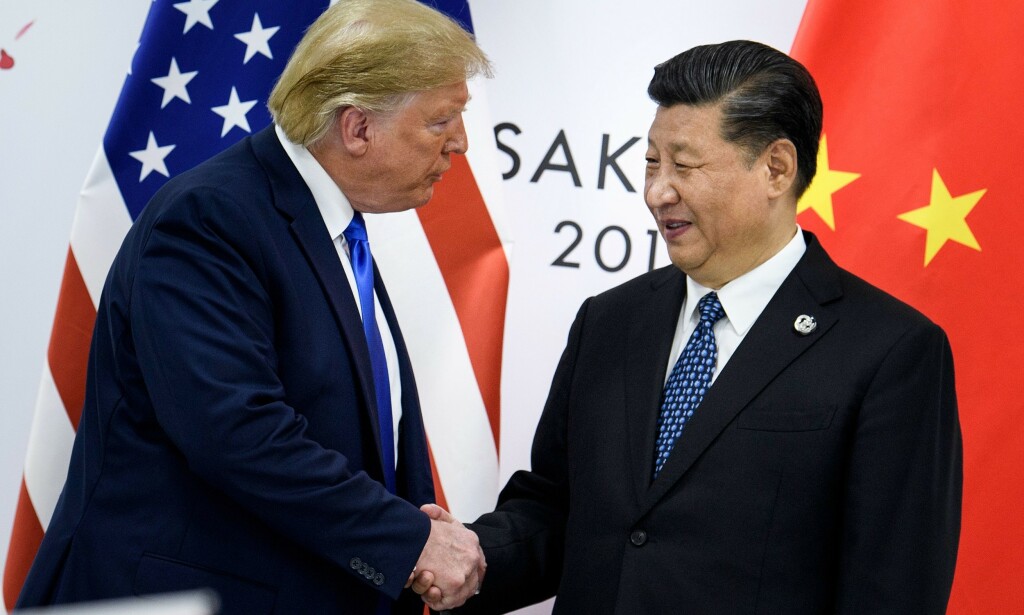 G20: President Donald Trump og president Xi Jinping avbildet under G20-møtet i Osaka i fjor sommer. Foto: AFP G20: President Donald Trump og president Xi Jinping avbildet under G20-møtet i Osaka i fjor sommer. Foto: AFP