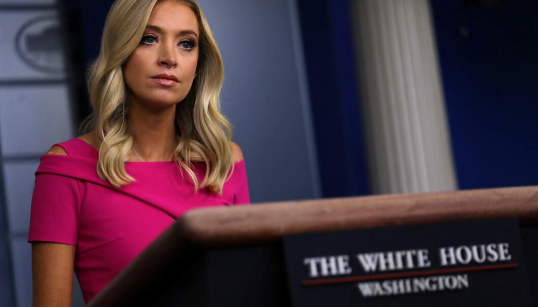 DET HVITE HUS: Pressesekretær Kayleigh McEnany under en pressebrifing i Det hvite hus. Foto: Reuters DET HVITE HUS: Pressesekretær Kayleigh McEnany under en pressebrifing i Det hvite hus. Foto: Reuters