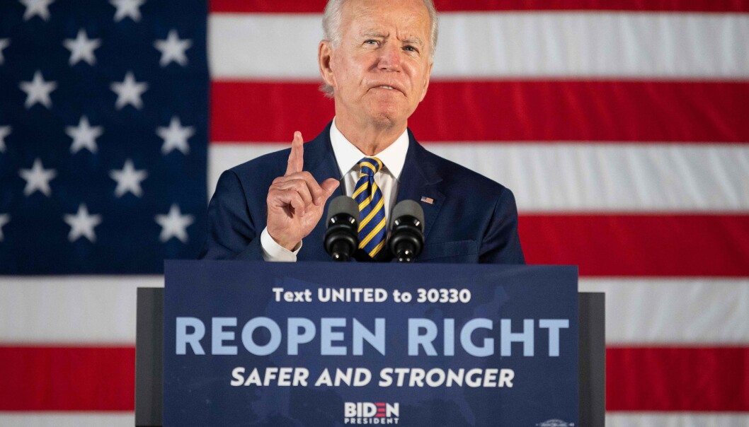 RIVAL: Demokratenes kandidat, Joe Biden, minner om presidentens omstridte uttalelse lørdag. Foto: JIM WATSON / AFP RIVAL: Demokratenes kandidat, Joe Biden, minner om presidentens omstridte uttalelse lørdag. Foto: JIM WATSON / AFP