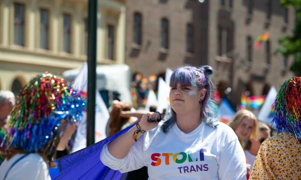 PRIDE: Christine Marie Jentoft først i Pride-paraden. Foto: Hedda Marie Westlin PRIDE: Christine Marie Jentoft først i Pride-paraden. Foto: Hedda Marie Westlin