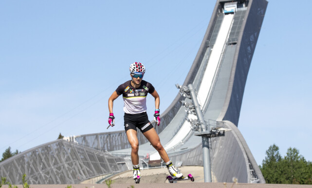HJEMME: Det er ikke ofte Ingvild Flugstad Østberg kan gå på rulleski til samling, men denne uka kan hun det når landslaget har «hjemme-samling» i Oslo. Foto: Terje Pedersen / NTB scanpix HJEMME: Det er ikke ofte Ingvild Flugstad Østberg kan gå på rulleski til samling, men denne uka kan hun det når landslaget har «hjemme-samling» i Oslo. Foto: Terje Pedersen / NTB scanpix