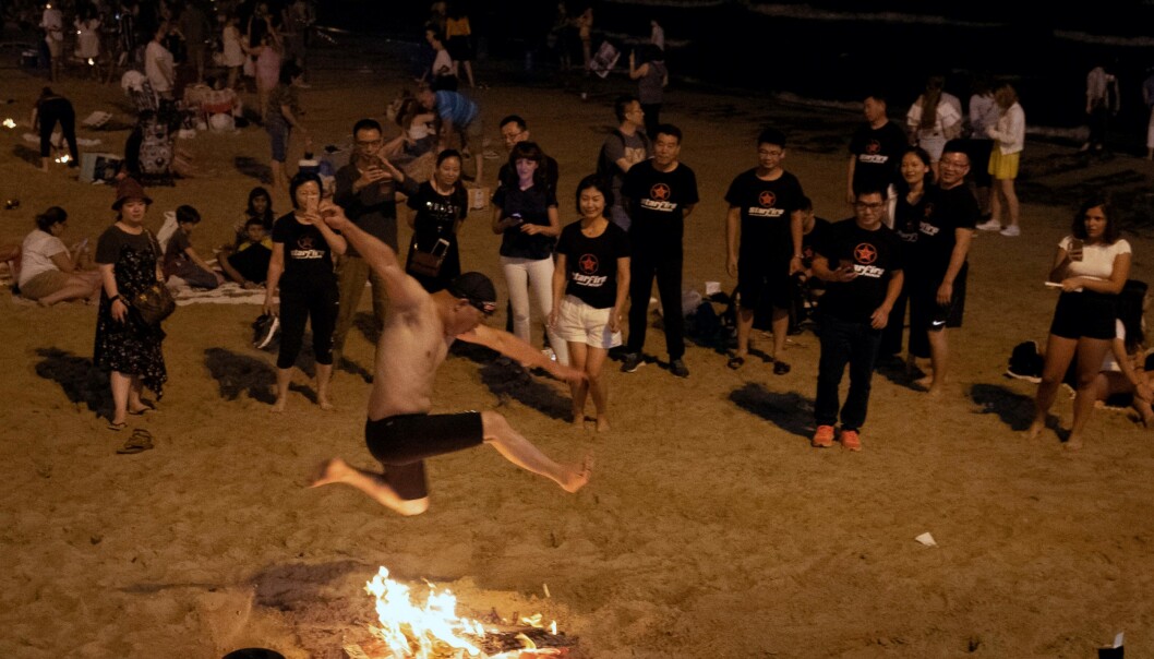 FEIRER: Normalt sett feires San Juan med bål og en stor folkefest på standa i Alicante den 24. juni. I år blir feiringen veldig annerledes. Her fra fjorårets feiring. Foto: AFP/ NTB Scanpix FEIRER: Normalt sett feires San Juan med bål og en stor folkefest på standa i Alicante den 24. juni. I år blir feiringen veldig annerledes. Her fra fjorårets feiring. Foto: AFP/ NTB Scanpix