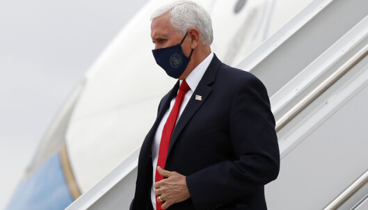 MED MUNNBIND: Visepresident Mike Pence. Foto: AP Photo/Tony Gutierrez MED MUNNBIND: Visepresident Mike Pence. Foto: AP Photo/Tony Gutierrez