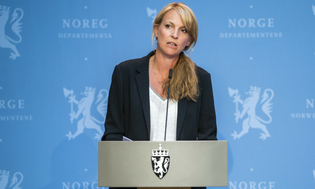 Line Vold fra FHI under pressekonferanse om utviklingen av coronapandemien. Foto: Håkon Mosvold Larsen / NTB scanpix Line Vold fra FHI under pressekonferanse om utviklingen av coronapandemien. Foto: Håkon Mosvold Larsen / NTB scanpix