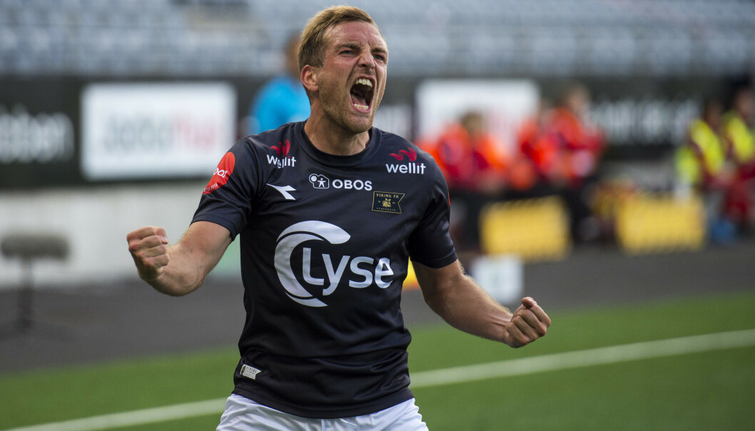SCORET: Vikings Kristoffer Løkberg jubler for 1-0-scoringen.
Foto: Carina Johansen / NTB scanpix SCORET: Vikings Kristoffer Løkberg jubler for 1-0-scoringen.
Foto: Carina Johansen / NTB scanpix