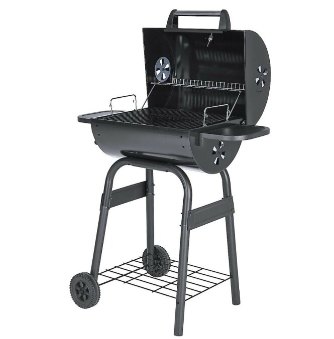 TØNNEGRILL: Robust, emaljert grilltønne med mange grillmuligheter. TØNNEGRILL: Robust, emaljert grilltønne med mange grillmuligheter.