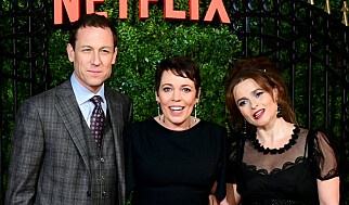 NY SESONG PÅ VEI: Tobias Menzies, Olivia Colman og Helena Bonham Carter blir igjen å se i sesong 4 av The Crown. Her under premieren for sesong 3 i London i 2019. Foto: NTB Scanpix. NY SESONG PÅ VEI: Tobias Menzies, Olivia Colman og Helena Bonham Carter blir igjen å se i sesong 4 av The Crown. Her under premieren for sesong 3 i London i 2019. Foto: NTB Scanpix.