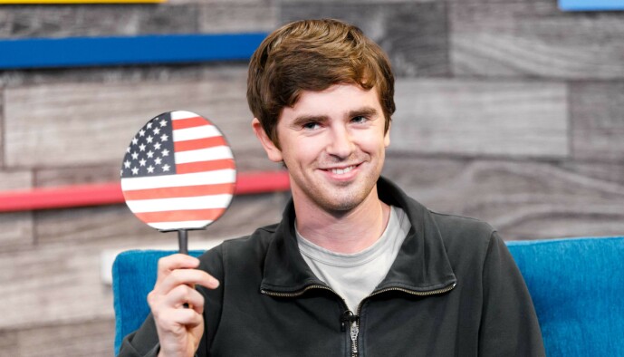 NÅ: Freddie Highmore under et besøk på «The IMDb Show» høsten 2019. Foto: NTB scanpix NÅ: Freddie Highmore under et besøk på «The IMDb Show» høsten 2019. Foto: NTB scanpix