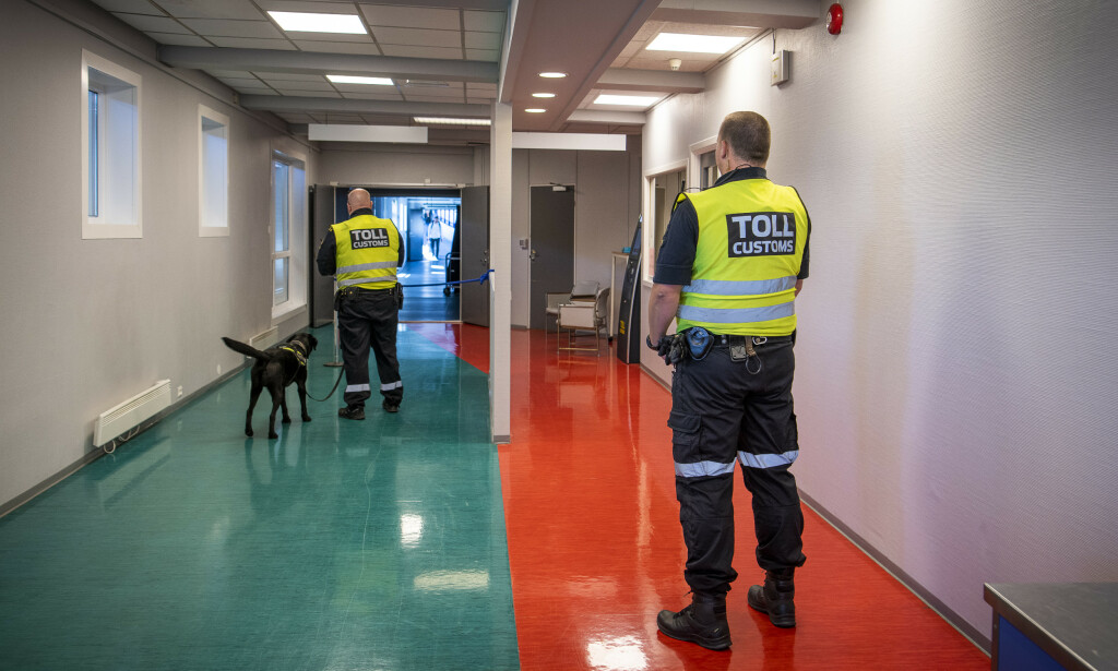 NARKOHUND: Narkotikahunden Max lukter på alle som kommer i land fra Danmark. Foto: Lars Eivind Bones / Dagbladet. NARKOHUND: Narkotikahunden Max lukter på alle som kommer i land fra Danmark. Foto: Lars Eivind Bones / Dagbladet.