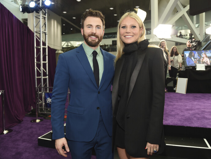 MOVIE STAR: Chris Evans and co-star Gwyneth Paltrow at the premiere of MOVIE STAR: Chris Evans and co-star Gwyneth Paltrow at the premiere