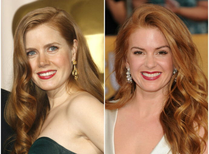 I likhet med Saldana og Newton, har Amy Adams (t. v.) og Isla Fisher innrømmet at de ofte blir forvekslet av ivrige fans. Faktisk skjer det såpass hyppig at de har sluttet å rette på dem. FOTO: Scanpix I likhet med Saldana og Newton, har Amy Adams (t. v.) og Isla Fisher innrømmet at de ofte blir forvekslet av ivrige fans. Faktisk skjer det såpass hyppig at de har sluttet å rette på dem. FOTO: Scanpix