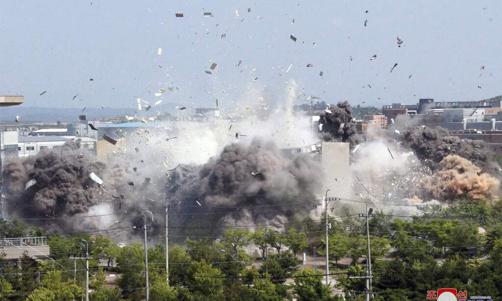 SPRENGT: Samarbeidskontoret mellom de to landene ble sprengt den 16. juni. Foto: AP / NTB scanpix SPRENGT: Samarbeidskontoret mellom de to landene ble sprengt den 16. juni. Foto: AP / NTB scanpix