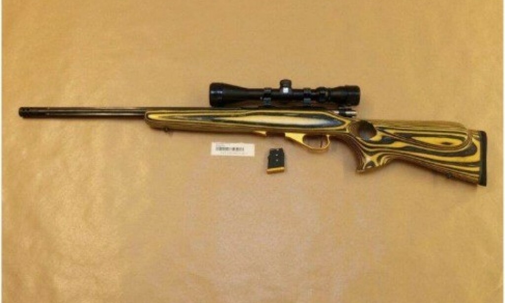 DRAPSVÅPNET: Lokalpolitikeren skjøt og drepte sin kone med dette geværet. Foto: Politiet DRAPSVÅPNET: Lokalpolitikeren skjøt og drepte sin kone med dette geværet. Foto: Politiet