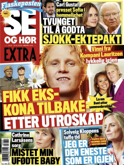 SPONTANABORTERTE: Cathrine Larsåsen åpner opp om tapet av sitt ufødte barn i fredagens utgave av Se og Hør. Faksimile: Se og Hør SPONTANABORTERTE: Cathrine Larsåsen åpner opp om tapet av sitt ufødte barn i fredagens utgave av Se og Hør. Faksimile: Se og Hør