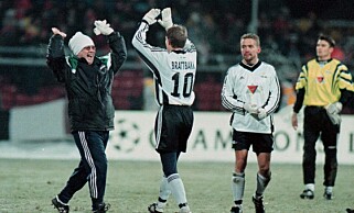 SUKSESS: Nils Arne Eggen skapte fotballmagi på Lerkendal, som her etter seieren over Real Madrid. Han ser likheter til hvordan Bodø/Glimt tenker fotball. NTB-foto: Gorm Kallestad SUKSESS: Nils Arne Eggen skapte fotballmagi på Lerkendal, som her etter seieren over Real Madrid. Han ser likheter til hvordan Bodø/Glimt tenker fotball. NTB-foto: Gorm Kallestad