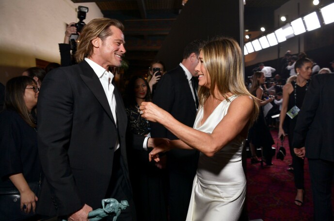 GJENFORENT: Brad og Jennifer ble gjenforent under SAG awards tidligere i år. Foto: NTB Scanpix GJENFORENT: Brad og Jennifer ble gjenforent under SAG awards tidligere i år. Foto: NTB Scanpix