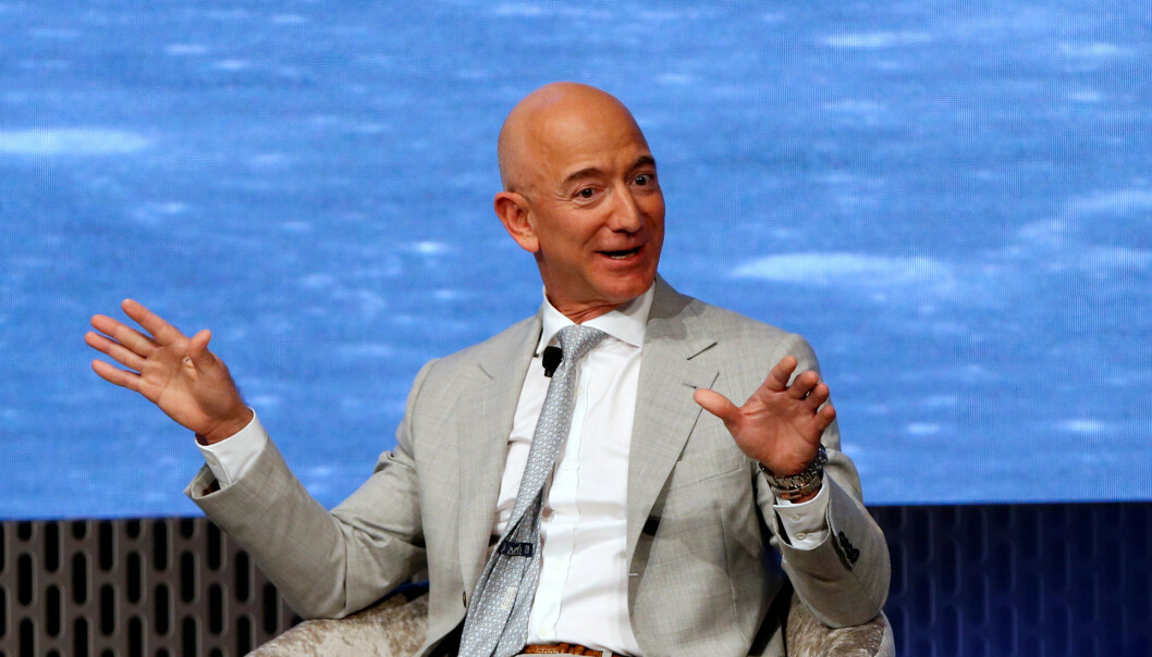 <strong>AMAZON:</strong> Toppsjefen i Amazon, Jeff Bezos, har også grunn til å være fornøyd. Her avbildet i 2019. REUTERS/Katherine Taylor <strong>AMAZON:</strong> Toppsjefen i Amazon, Jeff Bezos, har også grunn til å være fornøyd. Her avbildet i 2019. REUTERS/Katherine Taylor