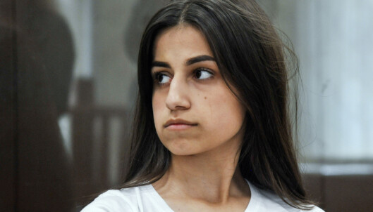 TILTALT: Angelina Khatsjaturjan (19). Her fra en rettshøring i Moskva i fjor sommer. Foto: Alexander Avilov / AP / NTB scanpix TILTALT: Angelina Khatsjaturjan (19). Her fra en rettshøring i Moskva i fjor sommer. Foto: Alexander Avilov / AP / NTB scanpix