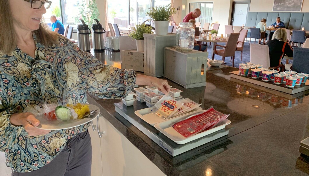 <strong>PÅLEGGSPAKKER:</strong> Til tross for manglende bacon, var det annet godt pålegg å få på hotell. <strong>PÅLEGGSPAKKER:</strong> Til tross for manglende bacon, var det annet godt pålegg å få på hotell.