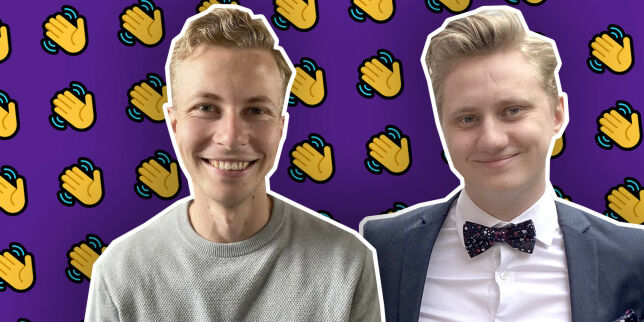 image: Martin (22) og Dennis (24) skal jobbe hos Increo - mens de studerer