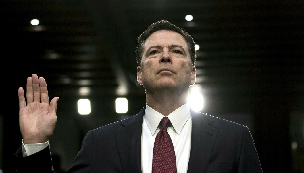 <strong>I VIRKELIGHETEN:</strong> Den virkelige James Comey før en høring i Senatet i 2017. Foto: NTB SCANPIX <strong>I VIRKELIGHETEN:</strong> Den virkelige James Comey før en høring i Senatet i 2017. Foto: NTB SCANPIX