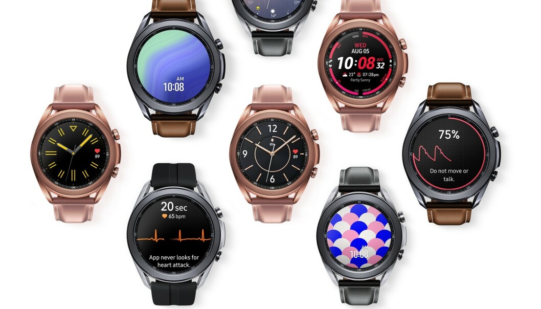 <strong>MANGE MULIGHETER:</strong> Via Samsungs mobilapp kan du laste ned over 80.000 urskiver til Galaxy Watch 3. Foto: Samsung <strong>MANGE MULIGHETER:</strong> Via Samsungs mobilapp kan du laste ned over 80.000 urskiver til Galaxy Watch 3. Foto: Samsung
