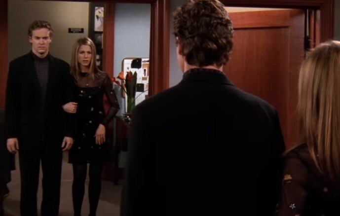 <strong>- VONDT:</strong> Da Tate Donovan ble med i serien var det akkurat blitt slutt mellom han og Jennifer Aniston. De to eksene datet i serien. Foto: Warner Bros. <strong>- VONDT:</strong> Da Tate Donovan ble med i serien var det akkurat blitt slutt mellom han og Jennifer Aniston. De to eksene datet i serien. Foto: Warner Bros.