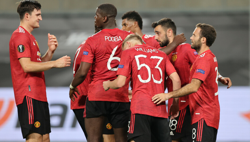<strong>JUBLET ETTER AVANSEMENT:</strong> Manchester United er klar for semifinalen i Europa League. Reuters/Wolfgang Rattay <strong>JUBLET ETTER AVANSEMENT:</strong> Manchester United er klar for semifinalen i Europa League. Reuters/Wolfgang Rattay