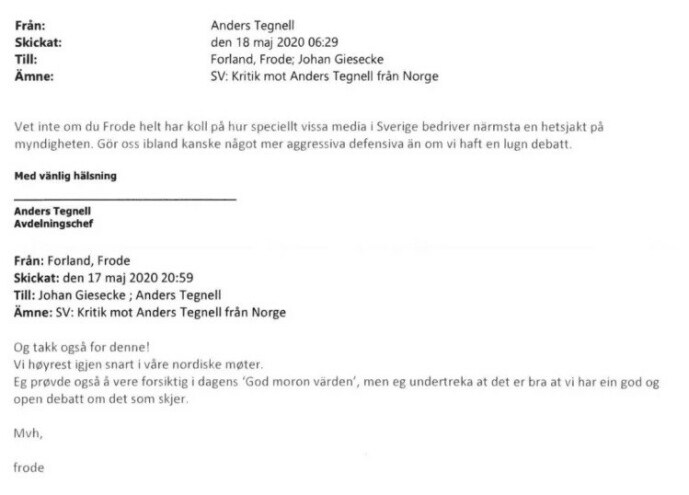 E-post avslører: Beklager Norge-refs E-post avslører: Beklager Norge-refs