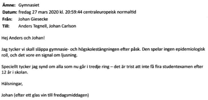 E-post avslører: Beklager Norge-refs E-post avslører: Beklager Norge-refs