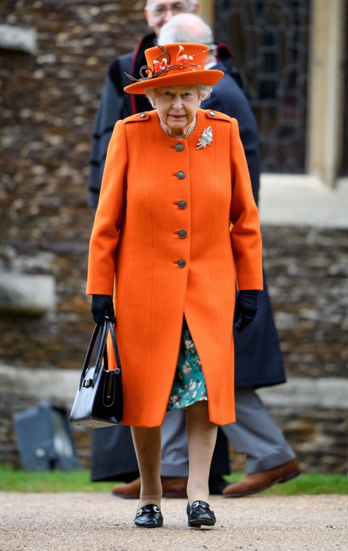 <strong>TIL INSPIRASJON:</strong> Dronning Elisabeth i livlig oransje, fotografert i romjulen 2018. Foto: NTB Scanpix <strong>TIL INSPIRASJON:</strong> Dronning Elisabeth i livlig oransje, fotografert i romjulen 2018. Foto: NTB Scanpix