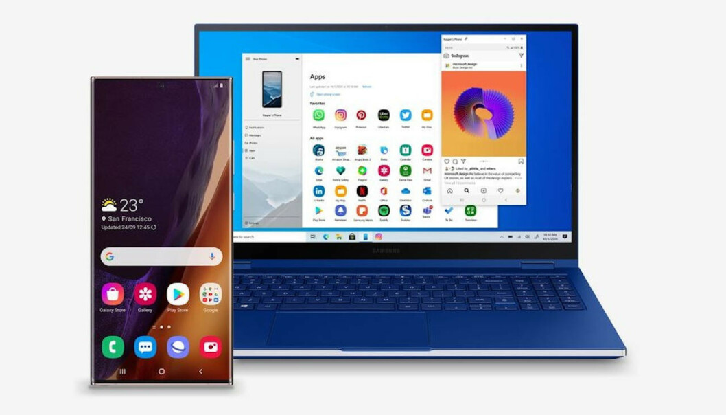 <strong>KOBLET SAMMEN:</strong> Nå kan du kjøre telefonappene direkte fra en Windows 10-PC. Foto: Microsoft <strong>KOBLET SAMMEN:</strong> Nå kan du kjøre telefonappene direkte fra en Windows 10-PC. Foto: Microsoft