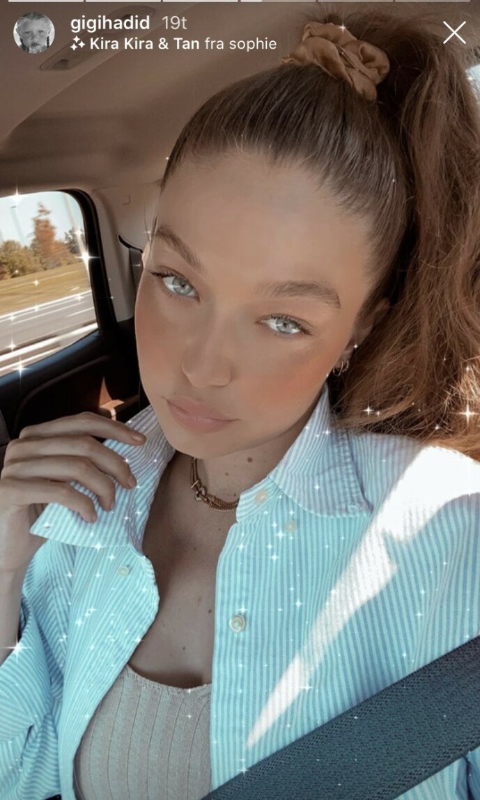 <strong>BRUNT HÅR:</strong> Gigi Hadid overrasket med dette bildet på Instagram nylig. Foto: Skjermdump fra Instagram / Gigi Hadid <strong>BRUNT HÅR:</strong> Gigi Hadid overrasket med dette bildet på Instagram nylig. Foto: Skjermdump fra Instagram / Gigi Hadid