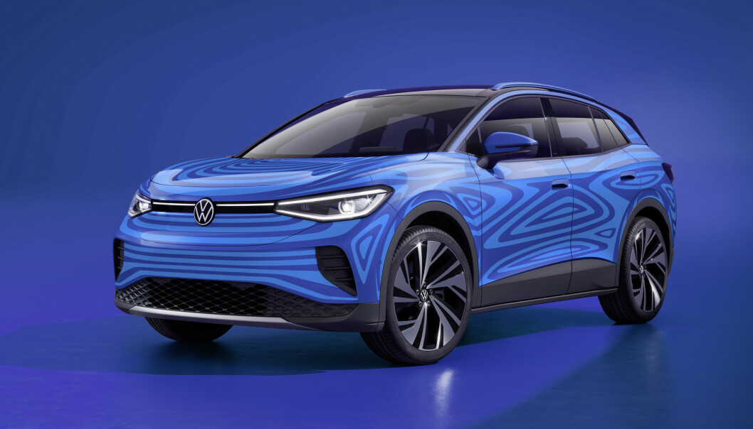 <strong>KAMUFLERT:</strong> Foreløpig har VW bare offentliggjort kamuflerte biler av ID.4. Foto: VW <strong>KAMUFLERT:</strong> Foreløpig har VW bare offentliggjort kamuflerte biler av ID.4. Foto: VW