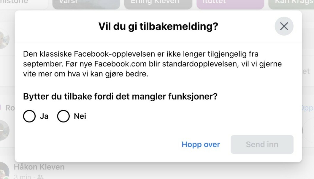 Snart forsvinner den klassiske Facebook-versjonen Snart forsvinner den klassiske Facebook-versjonen