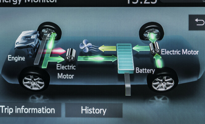 <strong>STØRRE BATTERI:</strong> Og vi har aldri sett at noen har vist energitap ved bruk av varmeapparat. Foto: Toyota. <strong>STØRRE BATTERI:</strong> Og vi har aldri sett at noen har vist energitap ved bruk av varmeapparat. Foto: Toyota.