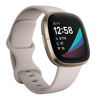 <strong>LITT MER FANCY:</strong> Sense ligner på Versa, men ser litt flottere ut, antagelig fordi den kommer i rustfritt stål og ikke aluminium. Foto: Fitbit <strong>LITT MER FANCY:</strong> Sense ligner på Versa, men ser litt flottere ut, antagelig fordi den kommer i rustfritt stål og ikke aluminium. Foto: Fitbit